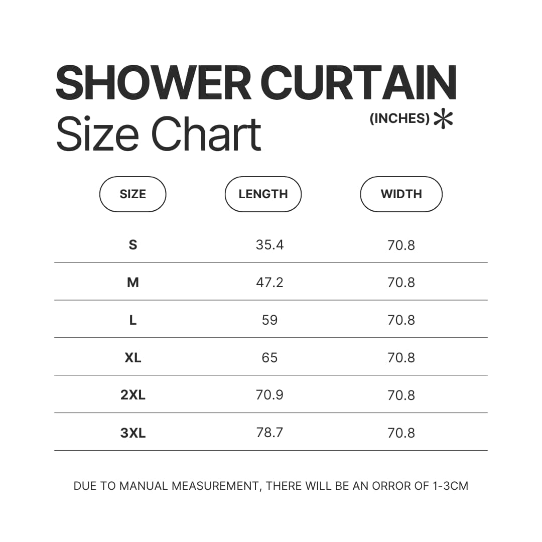 Shower Curtain Size Chart - Warframe Shop