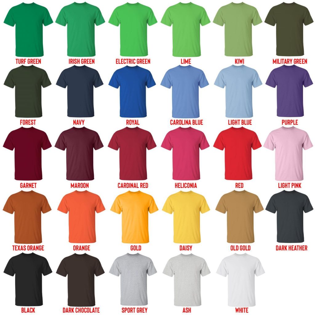 t shirt color chart - Warframe Shop