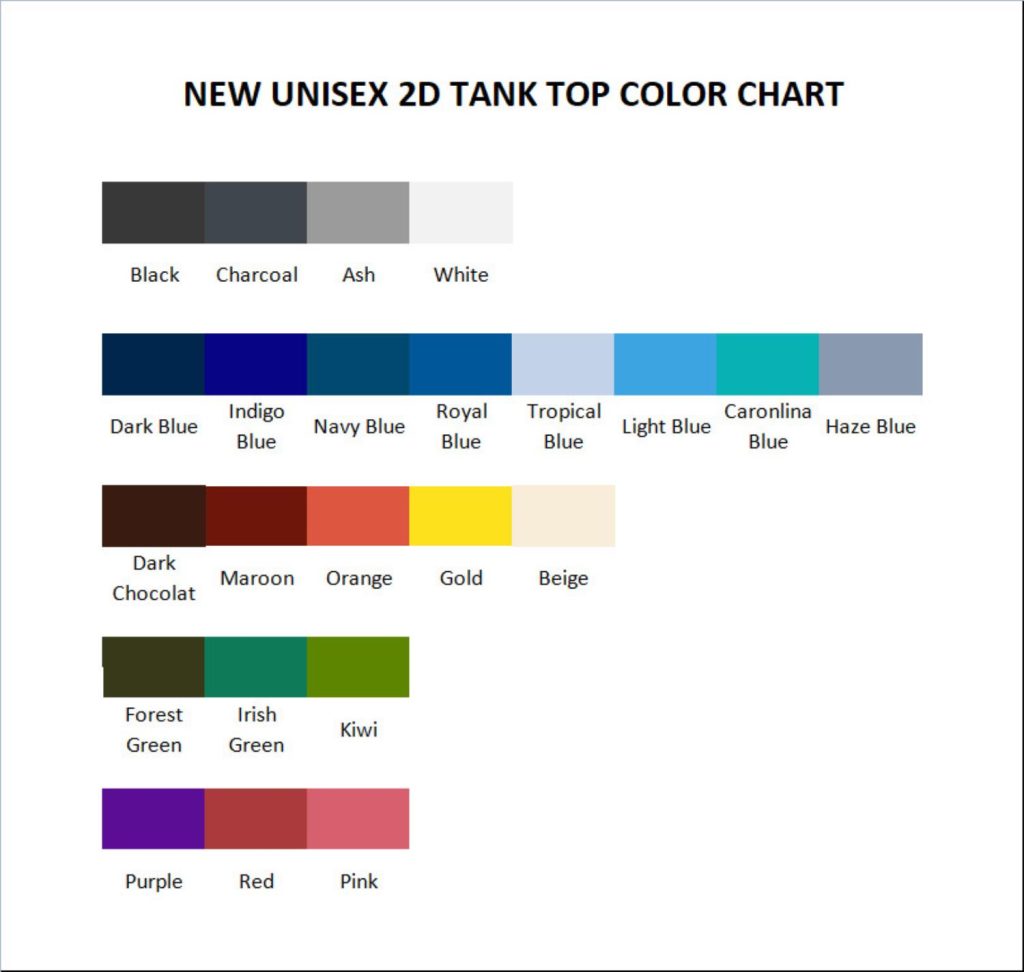 tank top color chart - Warframe Shop